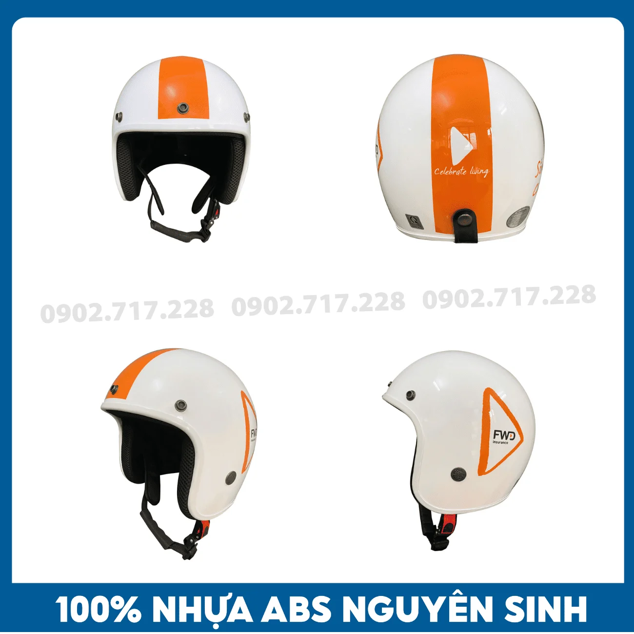 Nón bảo hiểm in logo Bảo hiểm FWD