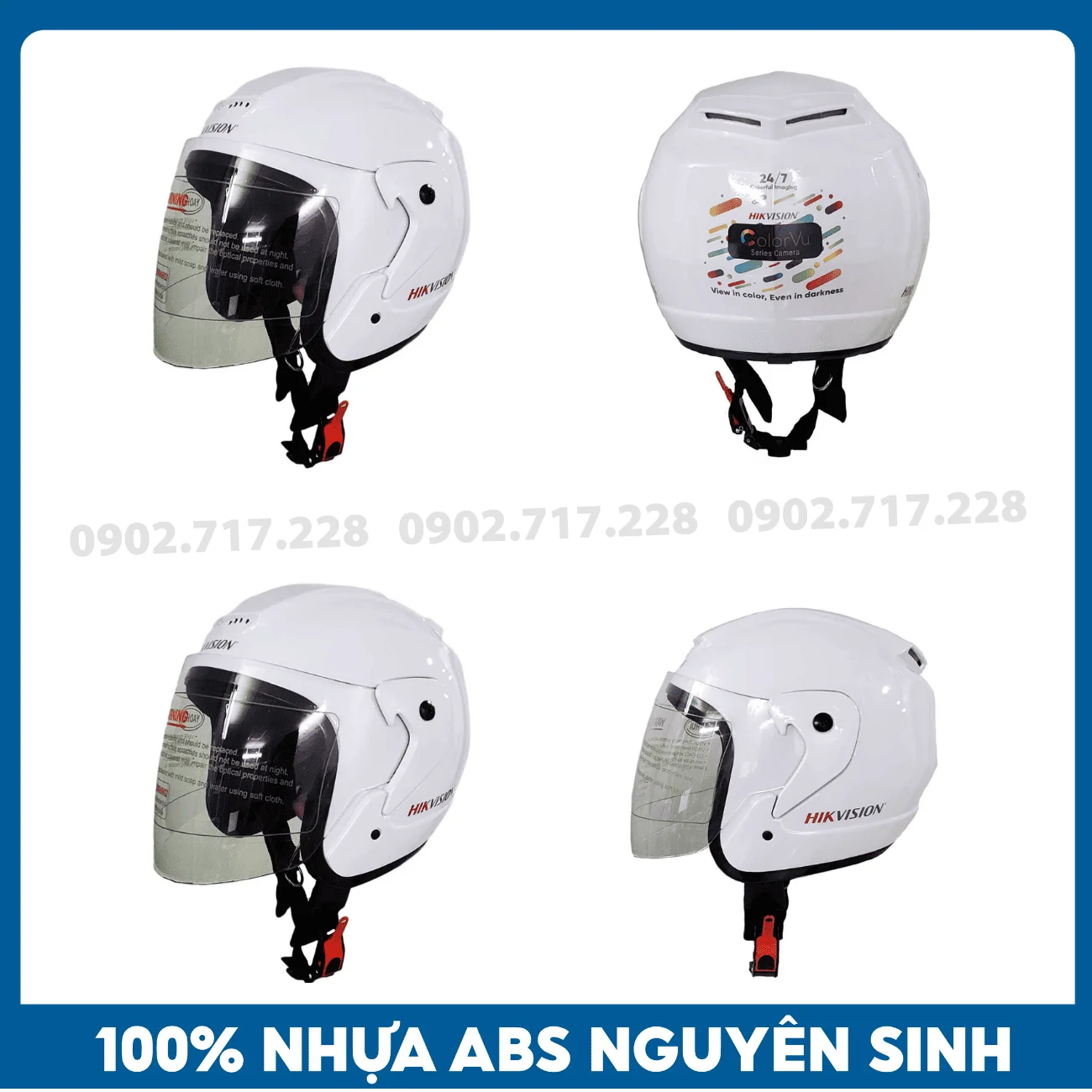 Nón bảo hiểm in logo Công ty Kieu HIKVision