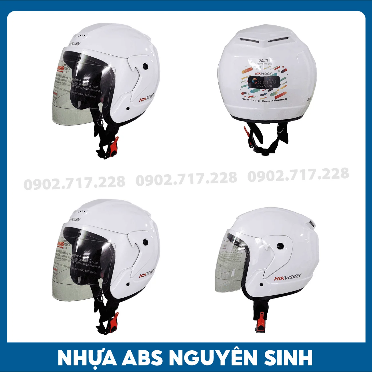 Nón bảo hiểm in logo Công ty Kieu HIKVision