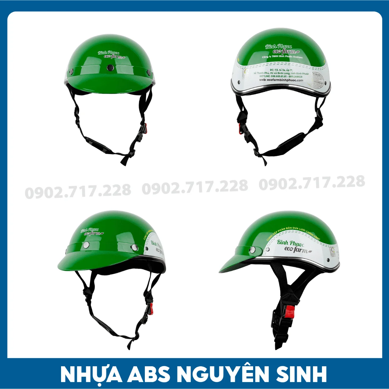 Nón bảo hiểm in logo Bình Phước Ecofarm