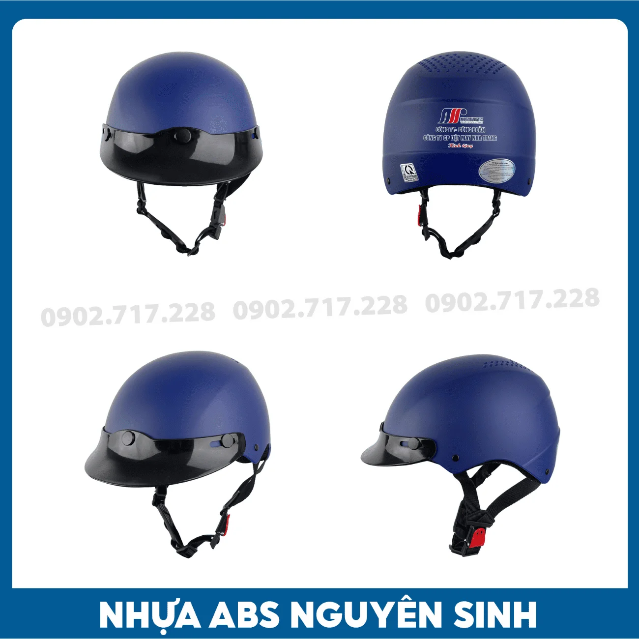 Nón bảo hiểm in logo Dệt may Nha Trang
