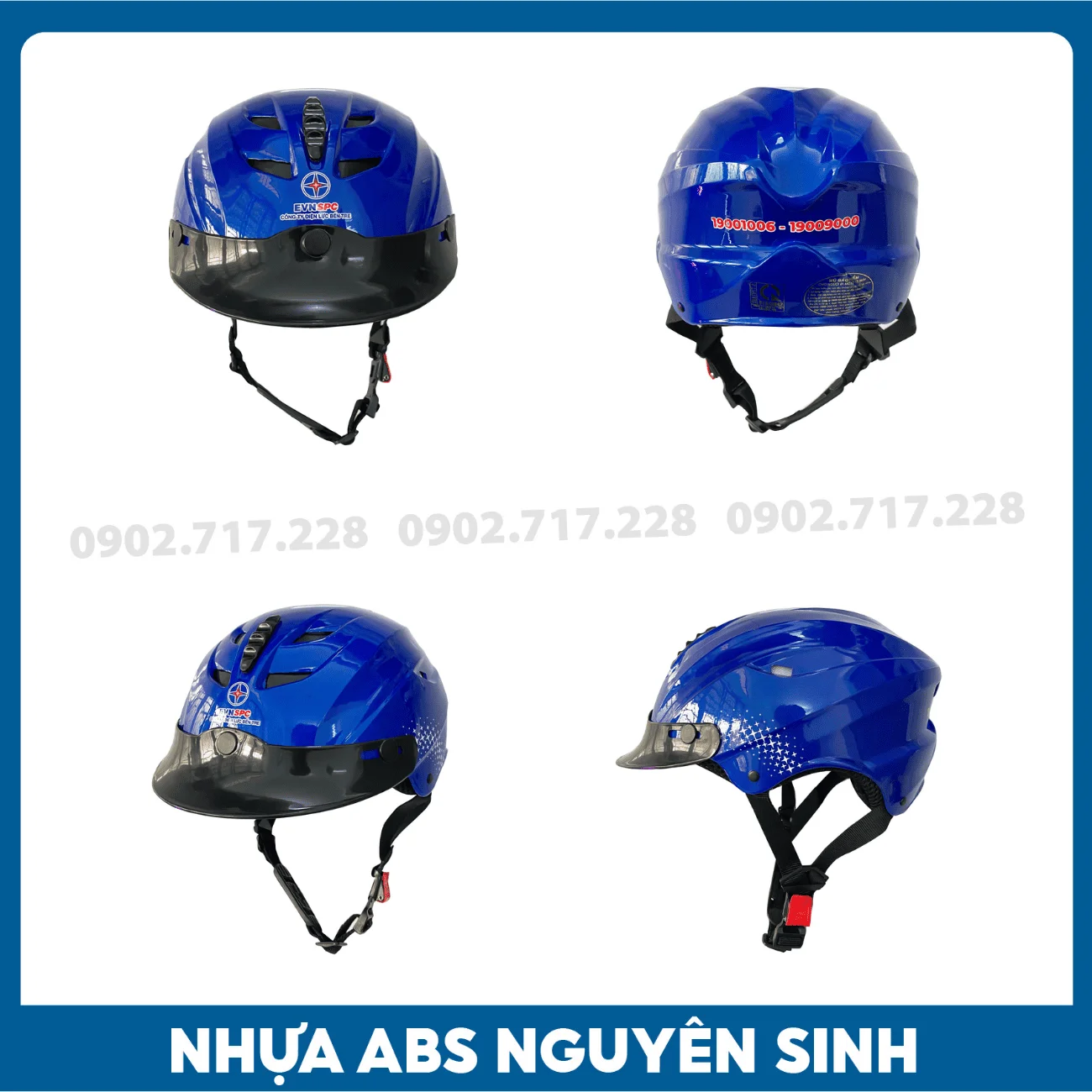 Nón bảo hiểm in logo Công ty Điện lực Bến Tre