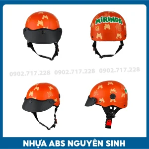 Nón bảo hiểm in logo thương hiệu Mirinda