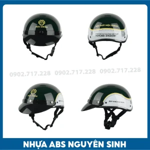 Nón bảo hiểm in logo Công ty Mộc Green