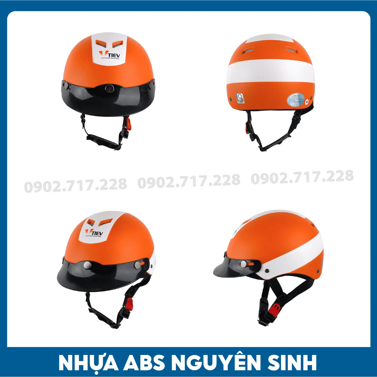 Nón bảo hiểm in logo Công ty TIEV