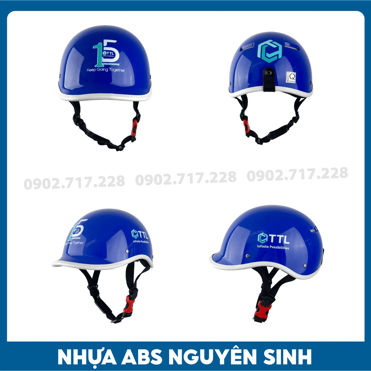 Nón bảo hiểm in logo Công ty TTL