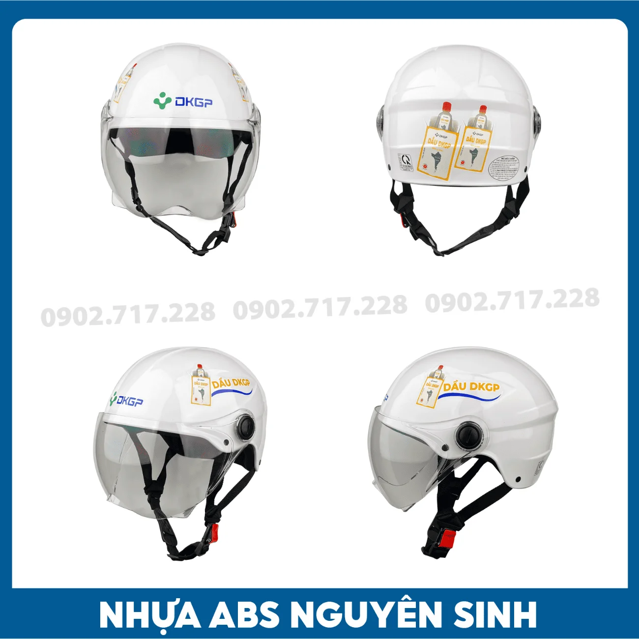 Nón bảo hiểm in logo Dầu gió DKGP