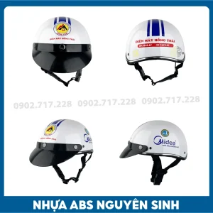 Nón bảo hiểm in logo Điện máy Hồng Thái