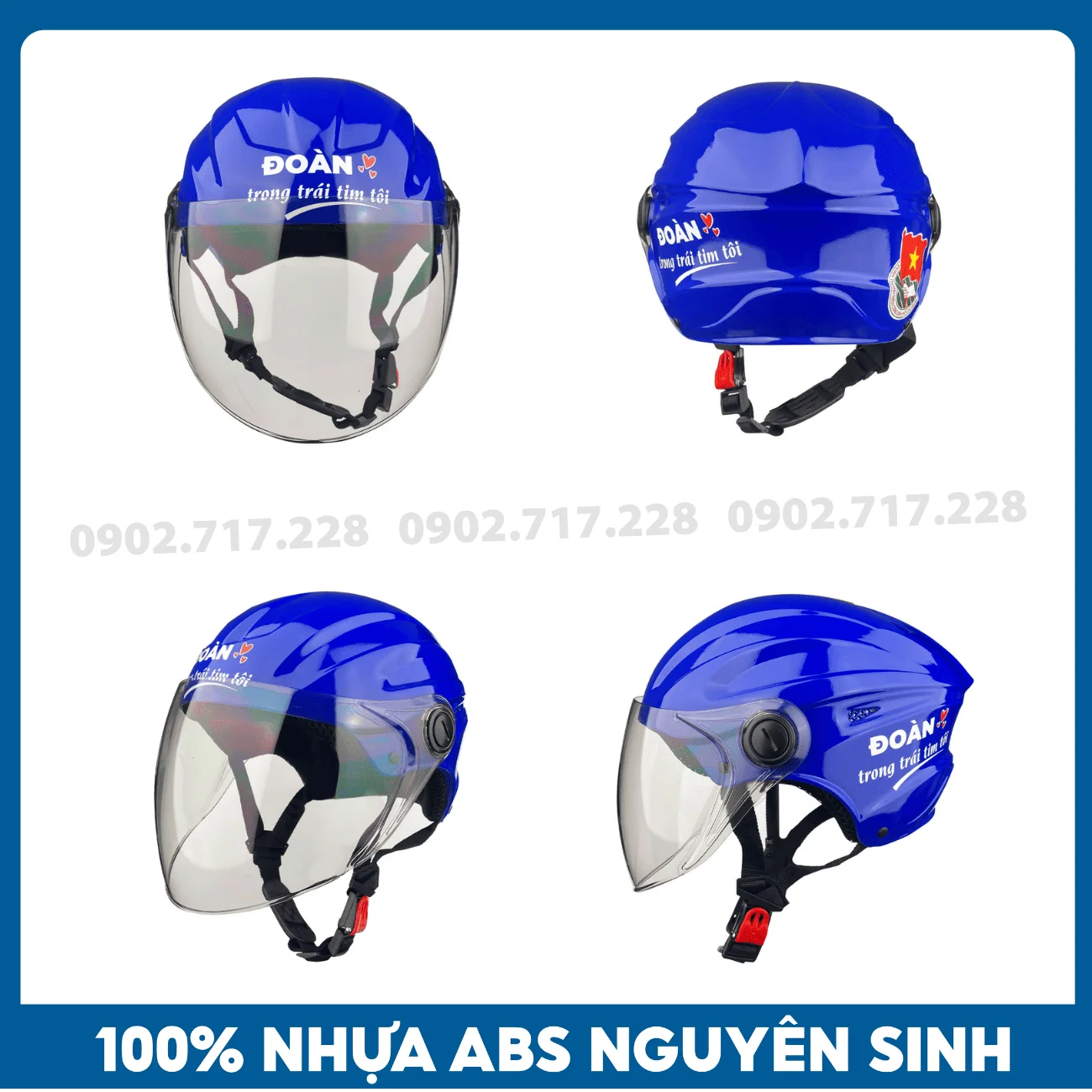 Nón bảo hiểm in logo Đoàn Thanh niên Việt Nam