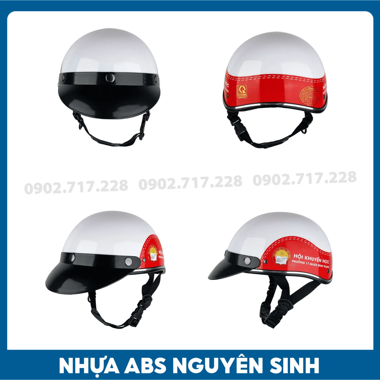 Nón bảo hiểm in logo Hội Khuyến học