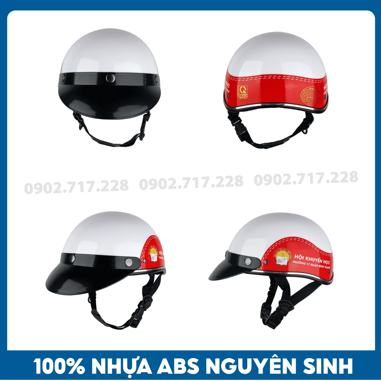 Nón bảo hiểm in logo Hội Khuyến học