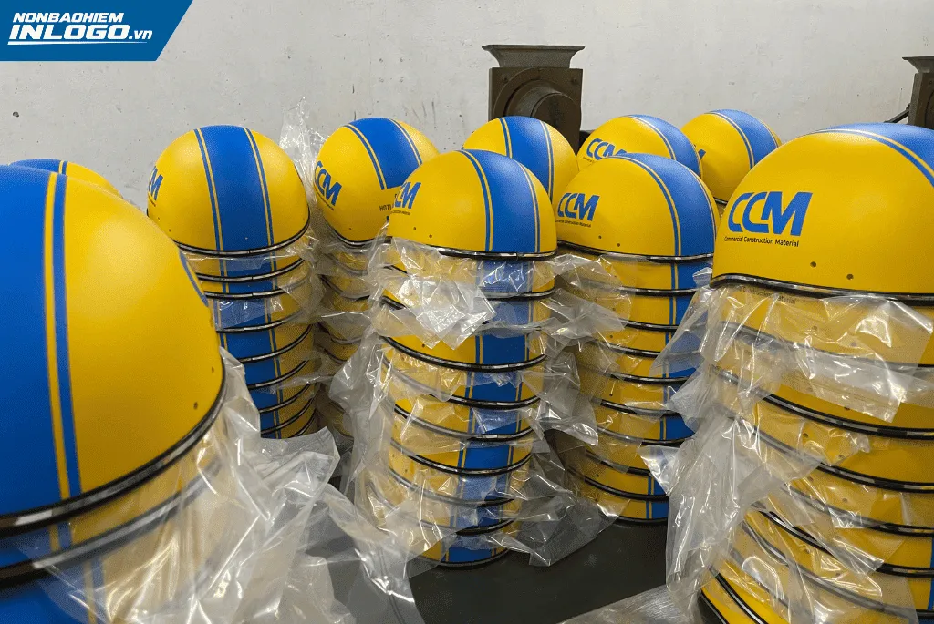 Đặt nón bảo hiểm in logo khu công nghiệp Cần Thơ chuẩn nhận diện thương hiệu