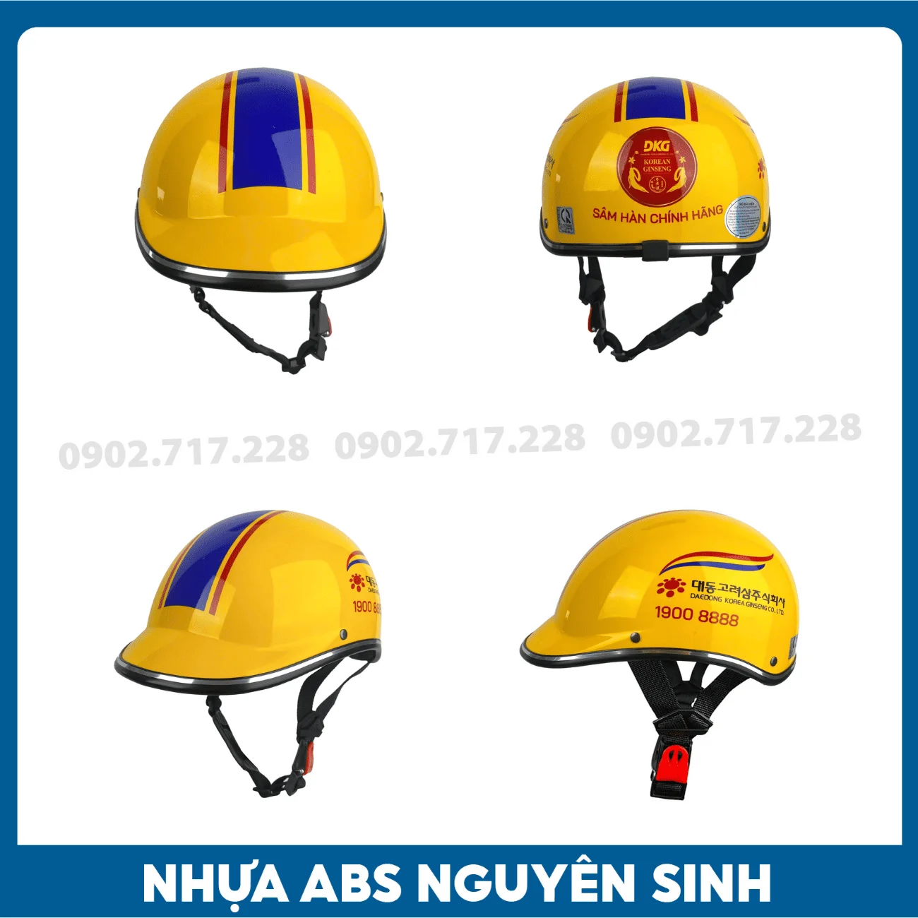 Nón bảo hiểm in logo Sâm Hàn Quốc DKG
