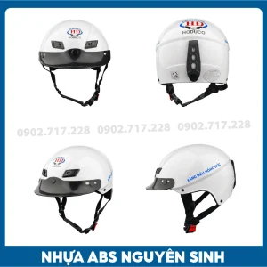 Nón bảo hiểm in logo Xăng dầu Hồng Đức