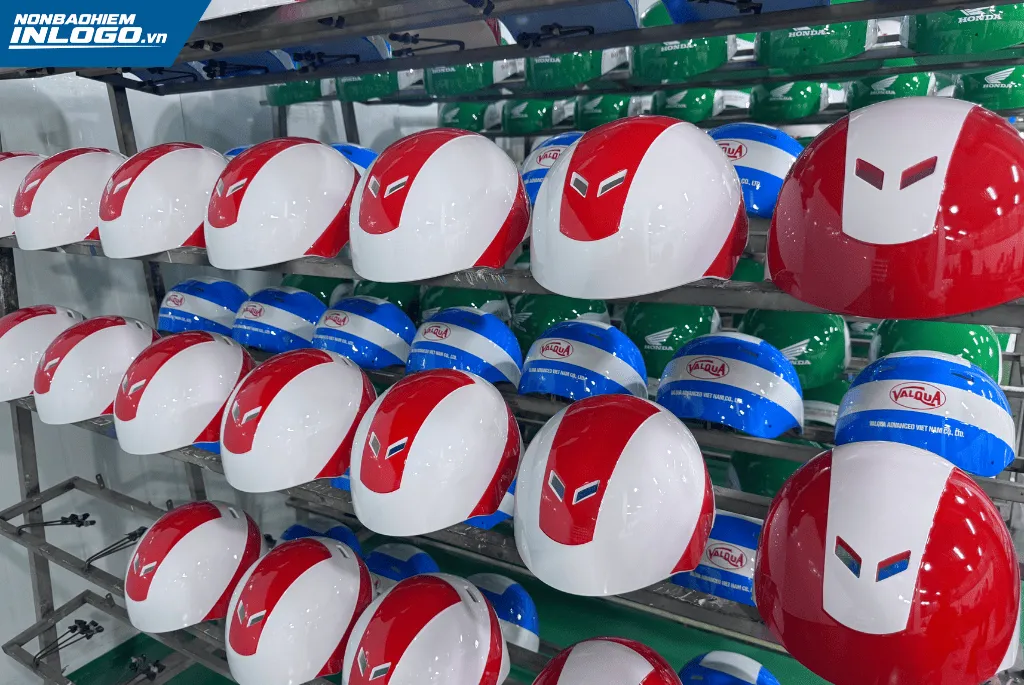 Địa chỉ sản xuất mũ bảo hiểm in logo khu công nghiệp Nghệ An uy tín