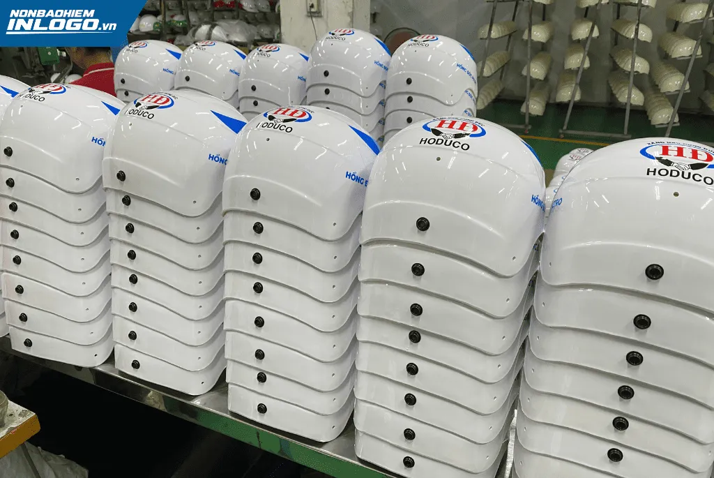 Nón bảo hiểm in logo khu công nghiệp Lâm Đồng giá sỉ theo yêu cầu