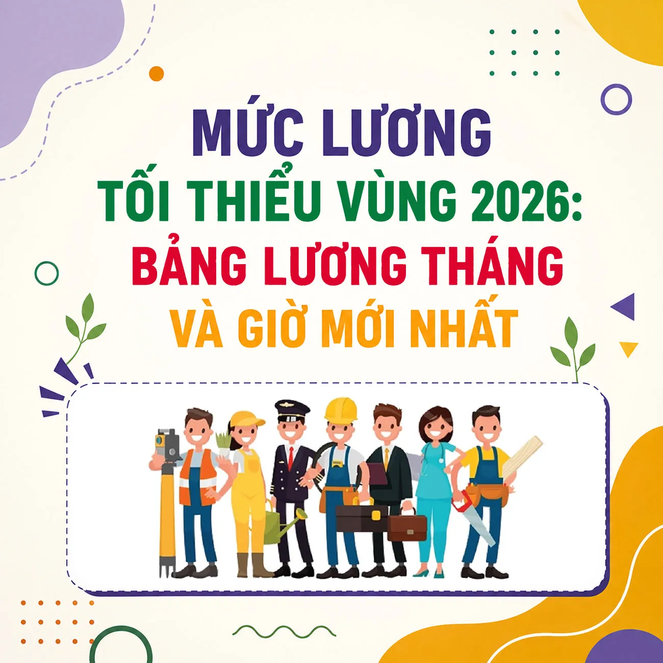 Mức lương tối thiểu vùng 2026: Bảng mức tháng, giờ và cách xác định vùng